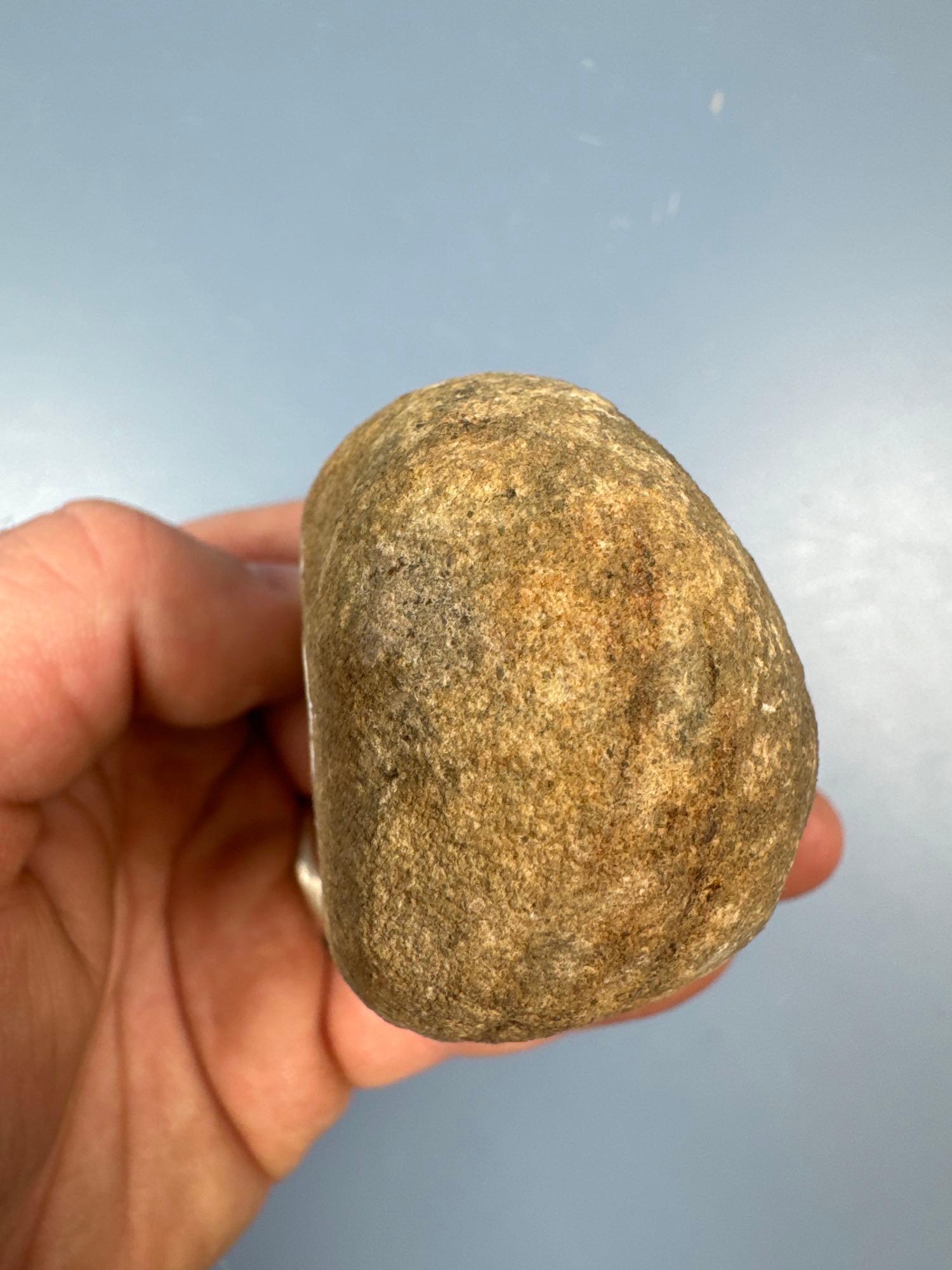 2 7/8" Grooved Hammerstone, 3/4, Found in New Jersey