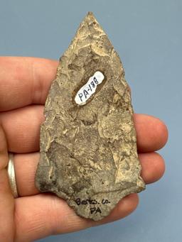 THIN 3 1/2" Morrow Mountain Point, Found in Berks Co., PA