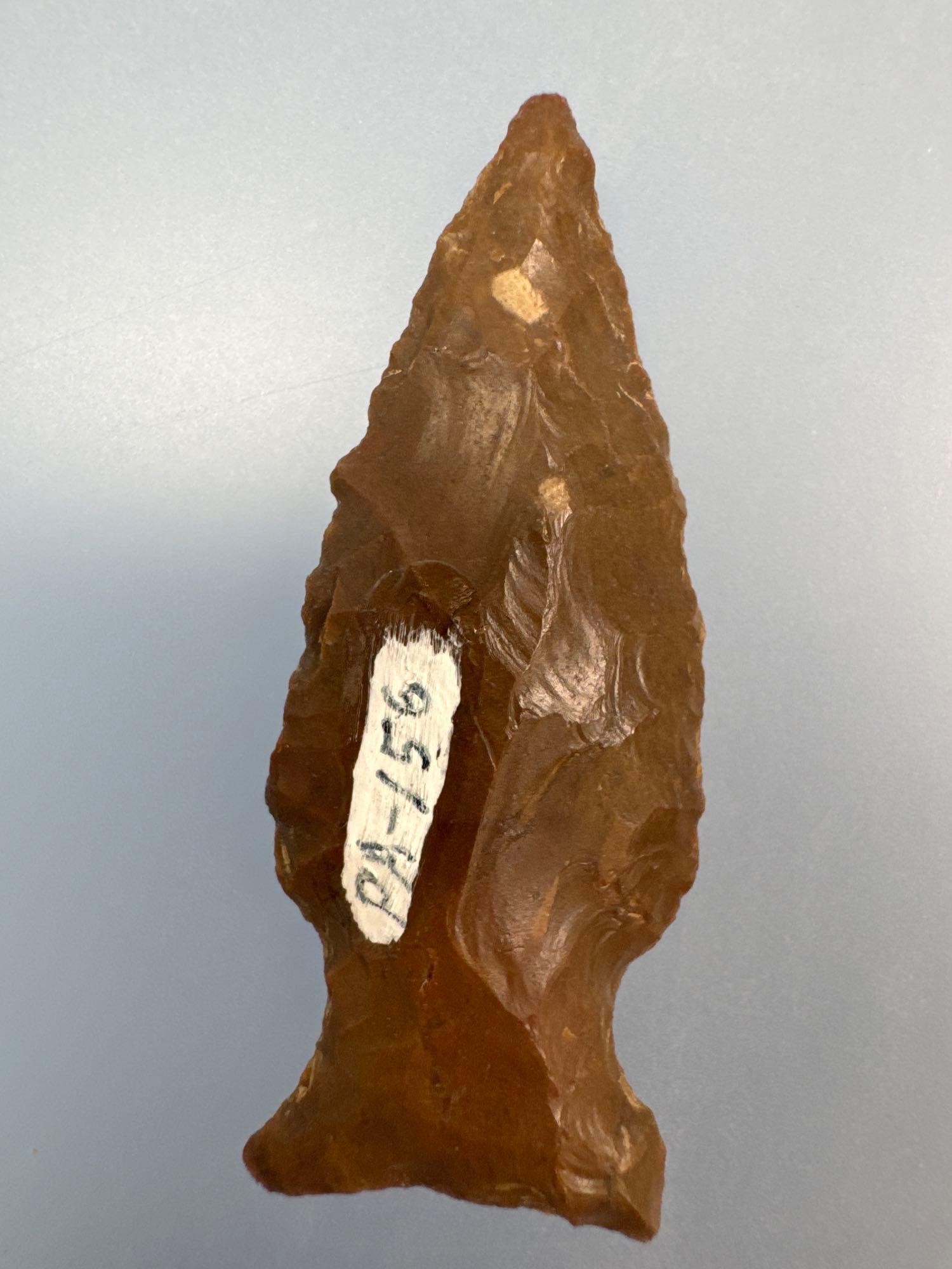 NICE 2" Jasper Orient Fishtail, Found in Pennsylvania, Ex: Lemaster Collection