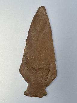 3 1/4" Esopus Chert Susquehanna Broadpoint, Found in New York