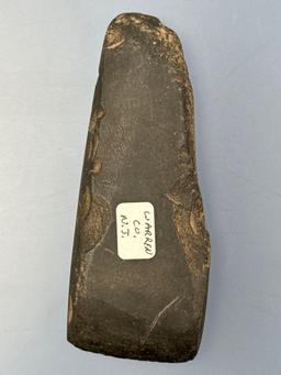 4 7/8" Well-Made Celt, Polished Bit, Found on Marshall Grint Farm in New Jersey, Delaware River Vall