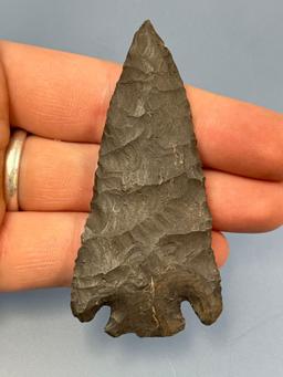 WOW 3" Corner Notch Chert Point, Found on the School House Site in Middleville, NJ, Ex: Glen Weishir