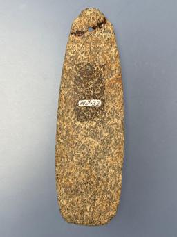 LARGE 5 1/8" Speckled Gneiss Pendant, Drilled, Broken and Glued at Top, Found in New Jersey