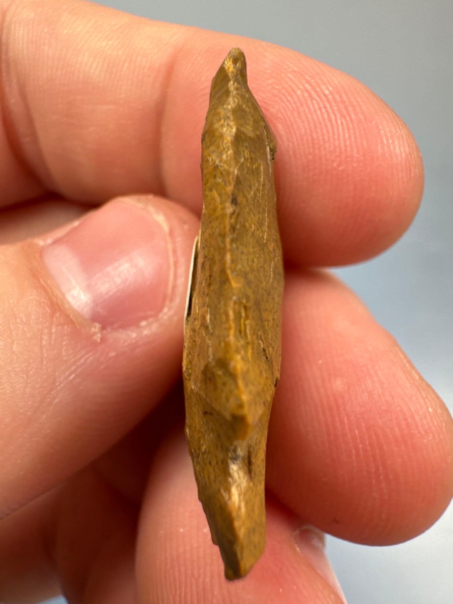 1 1/4" Jasper Bifurcate, Well-Made, Found in New Jersey, Ex: Bud Ripley Collection