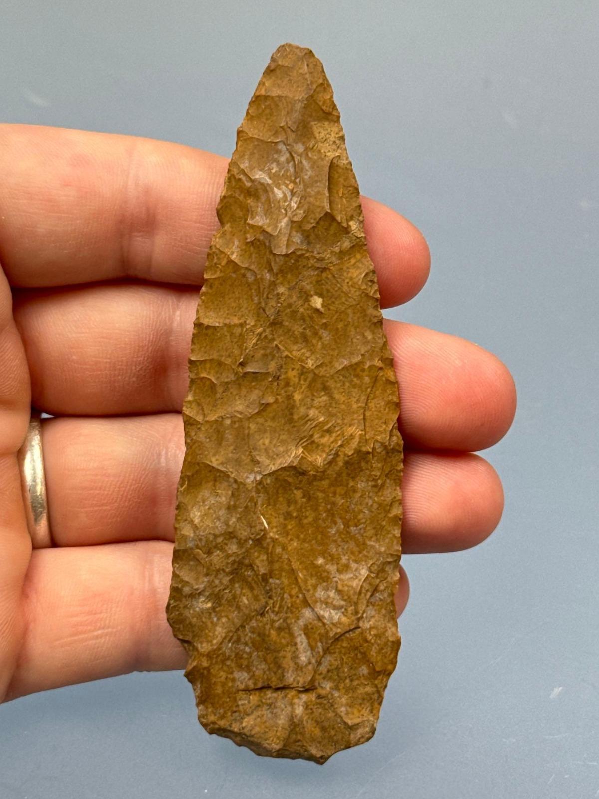 4 1/16" Jasper Knife, Thin, Found in New Jersey, Ex: Bud Ripley Collection