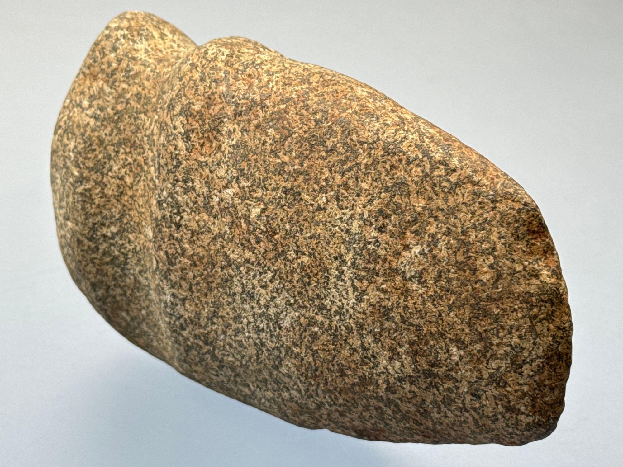 6 1/2" Heavy Hardstone Granite Axe, 3/4 Groove, SITS ON END, Found in Lancaster Co., PA