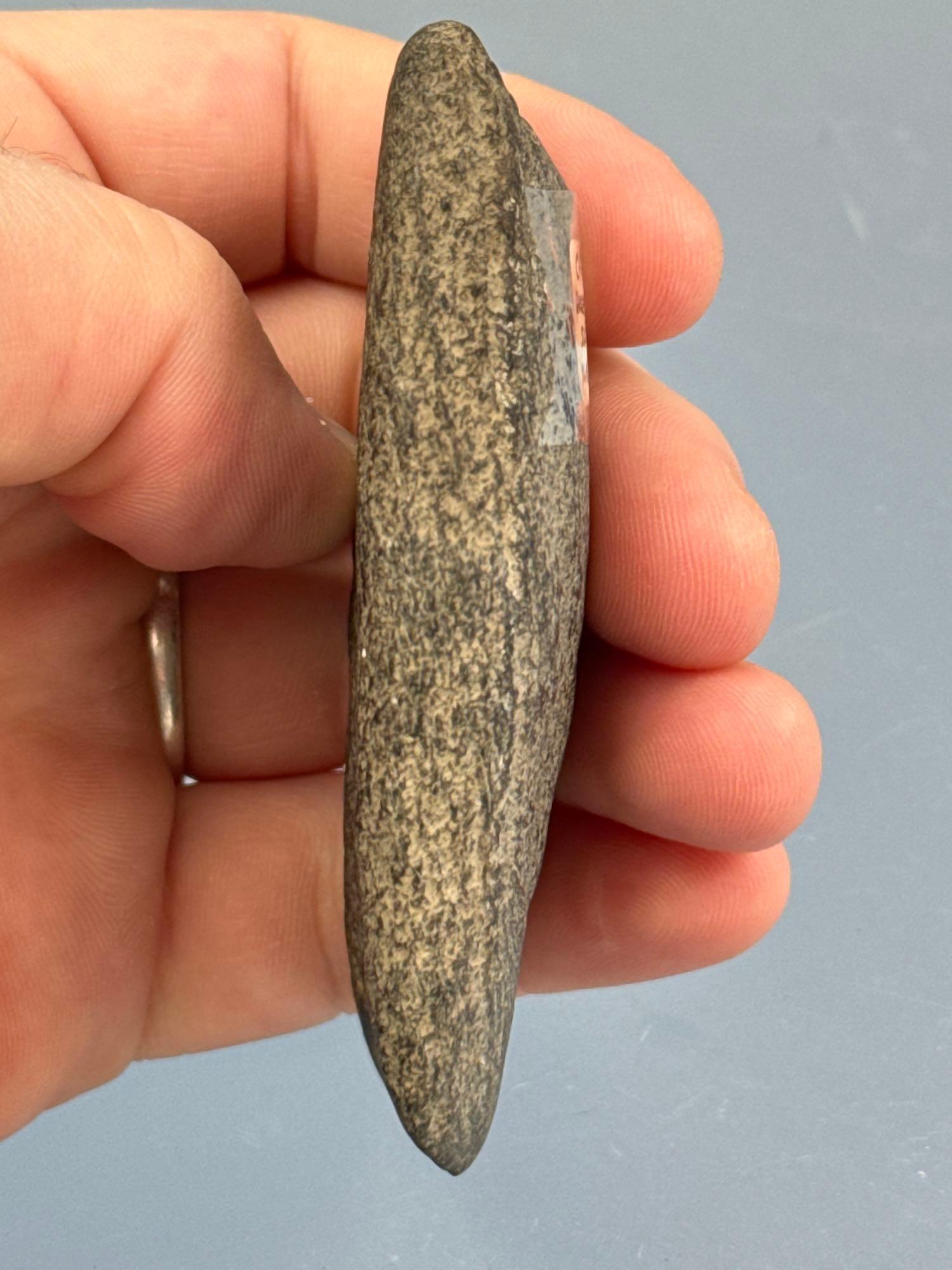 3 1/2" Fine Shallow Gouge, Found in Sussex Co., New Jersey, Ex: Mert Hendershot Collection