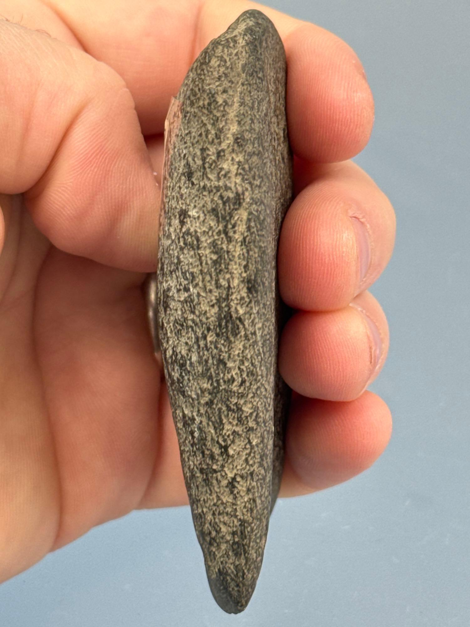 3 1/2" Fine Shallow Gouge, Found in Sussex Co., New Jersey, Ex: Mert Hendershot Collection