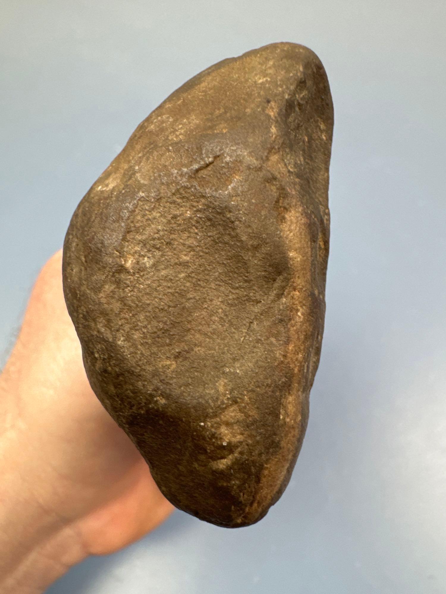 Well-Polished 5 3/8" Full Groove Axe, Found in New York State, Minor Dings Noted