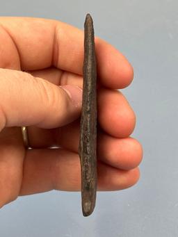 3 1/2" Argillite Stem Point, Found in New Jersey