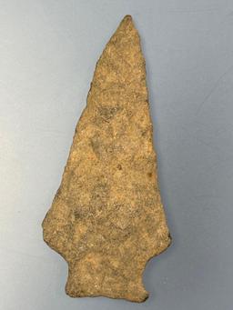 3 5/16" Argillite Transitional Broad Spear, Found in New Jersey