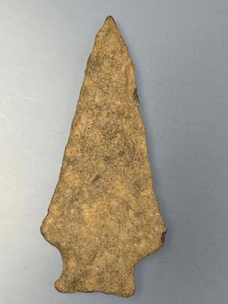 3 5/16" Argillite Transitional Broad Spear, Found in New Jersey