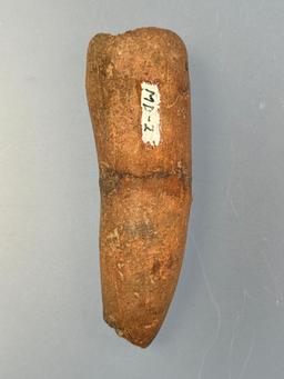 EARLY 3 1/8" Woodland Clay Pipe, Found in Maryland, Broken and Reglued, Ex: John Zakucia, Lemaster C