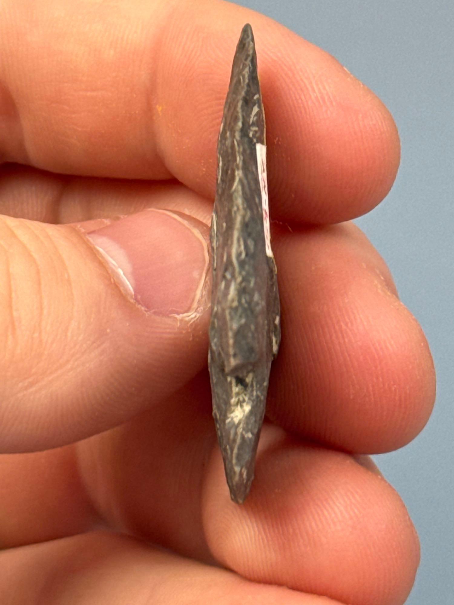 SUPERB 1 1/8" Onondaga Chert Jacks Reef Corner Notch, Found in New York, Ex: Dave Collins Collection