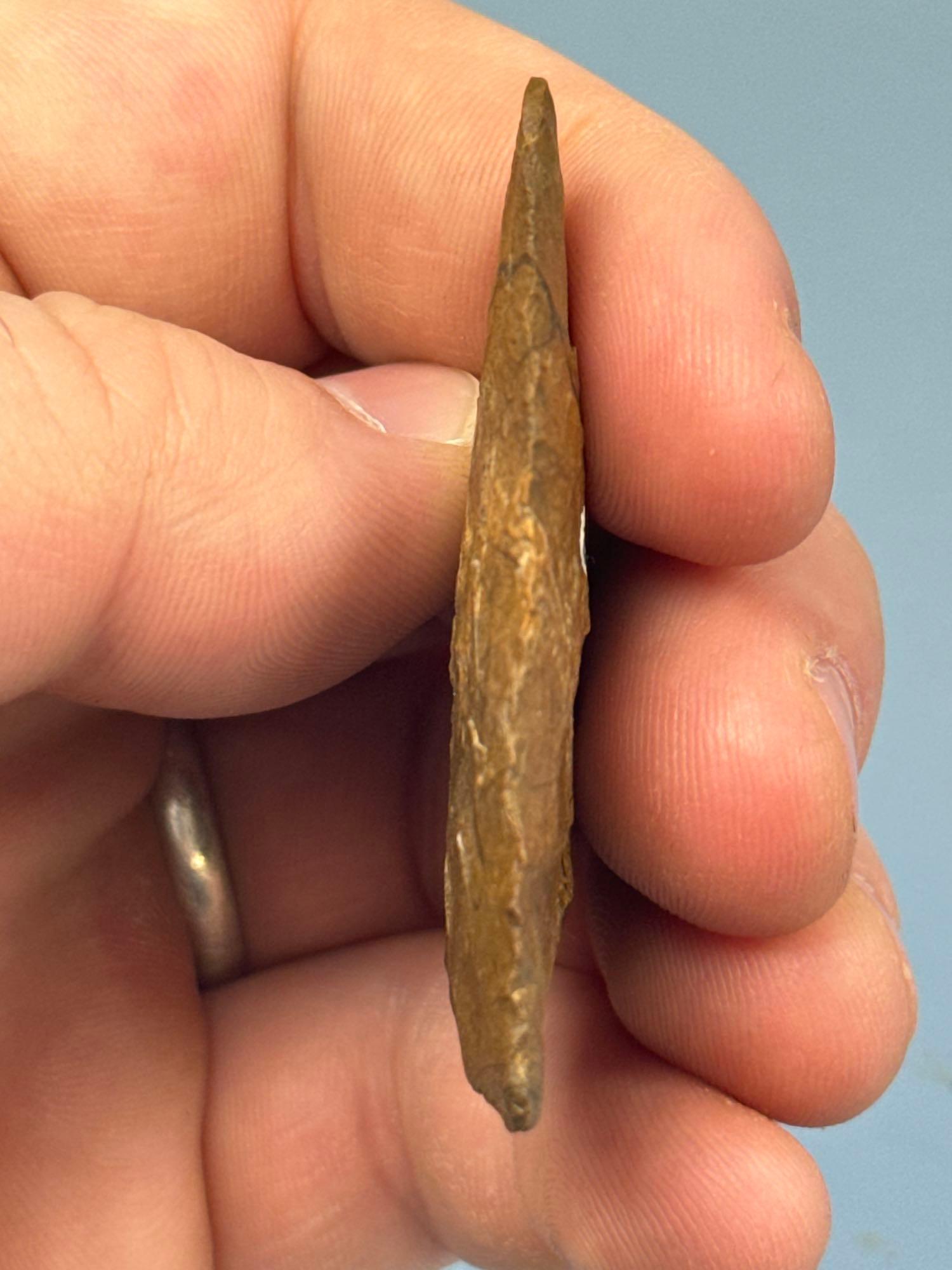 Large 2" Jasper Triangle, Found at Greenlane between Springtown and Quakertown, PA, Ex: Lemaster Col