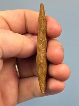 3 3/16" Jasper Stem Point, Found in New Jersey, Ex: Lemaster Collection