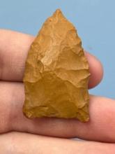 1 7/8" Yellow/Orange Jasper Fox Creek, Found in Pennsylvania, Ex: Raymond Lemaster Collection