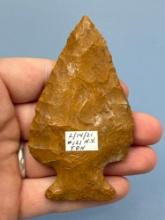 NICE 3 3/4" Jasper Susquehanna Broadpoint, Found in Allegheny Co., New York, Ex: Mickey Taylor Ironh