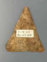 NICE 1 1/2" Cohansey Quartzite Triangle, Found in Burlington Co., New Jersey