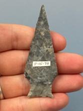 FINE 3" Upper Mercer Chert Ashtabula, Found in Ohio, Excellent Example and Needle Tip!