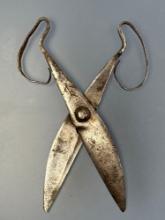 NICE 9" OLD Shears w/Marking (Likely Maker Mark), Early Pair, Great Condition! Ex: Lemaster Collecti