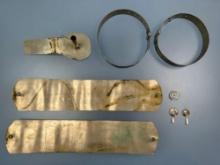 Silver Arm Bands, Rolled, Some with Design, Good Condition with Nice Patina