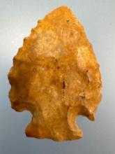 FINE 1 1/2" Yellow Jasper Corner Notch, Found in New Jersey, Ex: Bud Ripley Collection