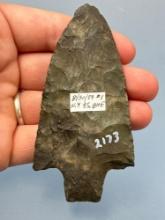 SUPERB 3 7/8" Green Normanskill Chert Snook Kill Point, Found in New York, Great Piece and Well-Made