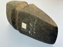 HIGHLIGHT 6 3/8" Axe, 3/4 Groove, SITS ON END, Hardstone, Found in Pike Co., Illinois, Ex: Bob Sharp