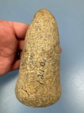 4 3/4" Granite Bell Pestle, Found in New Jersey, Ex: Bob Sharp Collection