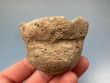2" x 2 1/4" Miniature Toy Clay Pot, Found at Strickler Site, Lancaster Co., PA, Susquehannock, 1/3 o
