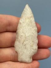2 7/8" Quartz Archaic Point, Found in Mercer Co., New York, Ex: Bob Sharp Collection