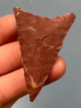 BEST of BEST 2 3/8" Red Jasper Levanna Triangle, Found in Bridgetown, NJ, Part of the McAlister Esta