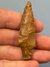 2 9/16" Jasper Stemmed Point, Found in PA, Ex: Lemaster Collection