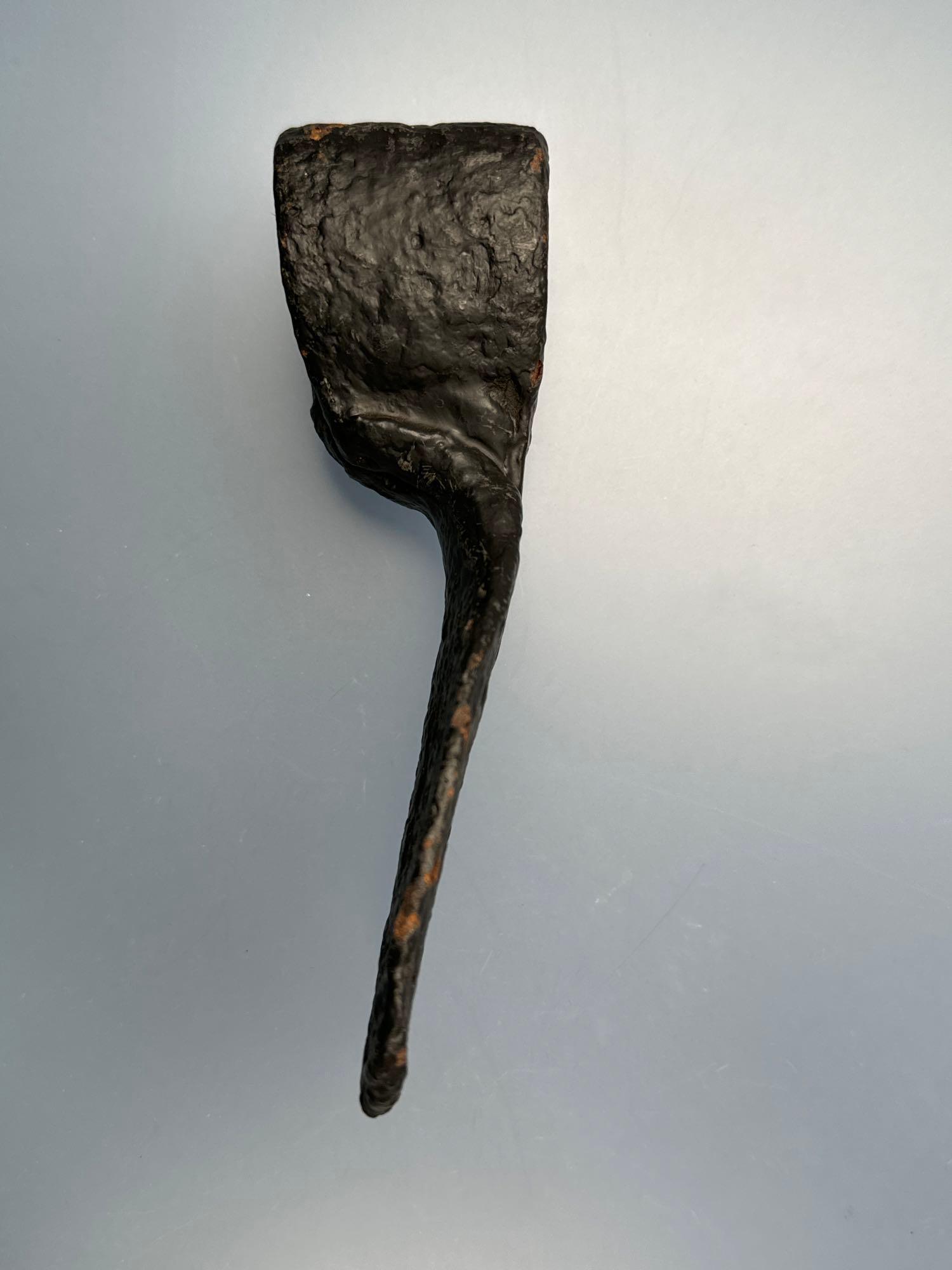 EARLY 7" Hand Forged Iron Hoe, Found in St. Ignance, Michigan, (Late 1600's-Early 1700's), Ex: David