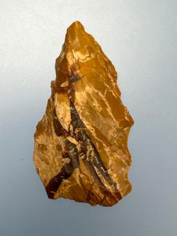 Stunning 1 7/8" Jasper Blade w/Translucent Veins, Found in Northampton Co., PA, Ex: Burley Museum Co