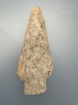 3 5/8" Rhyolite Strait Stem Point, Found on Bashore Island, Goldsboro, PA Susquehanna River, Ex: Way