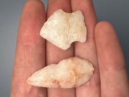 x8 Fine Quartz Points, Arrowheads, Longest is 1 1/2", Found in Cecil Co., Maryland