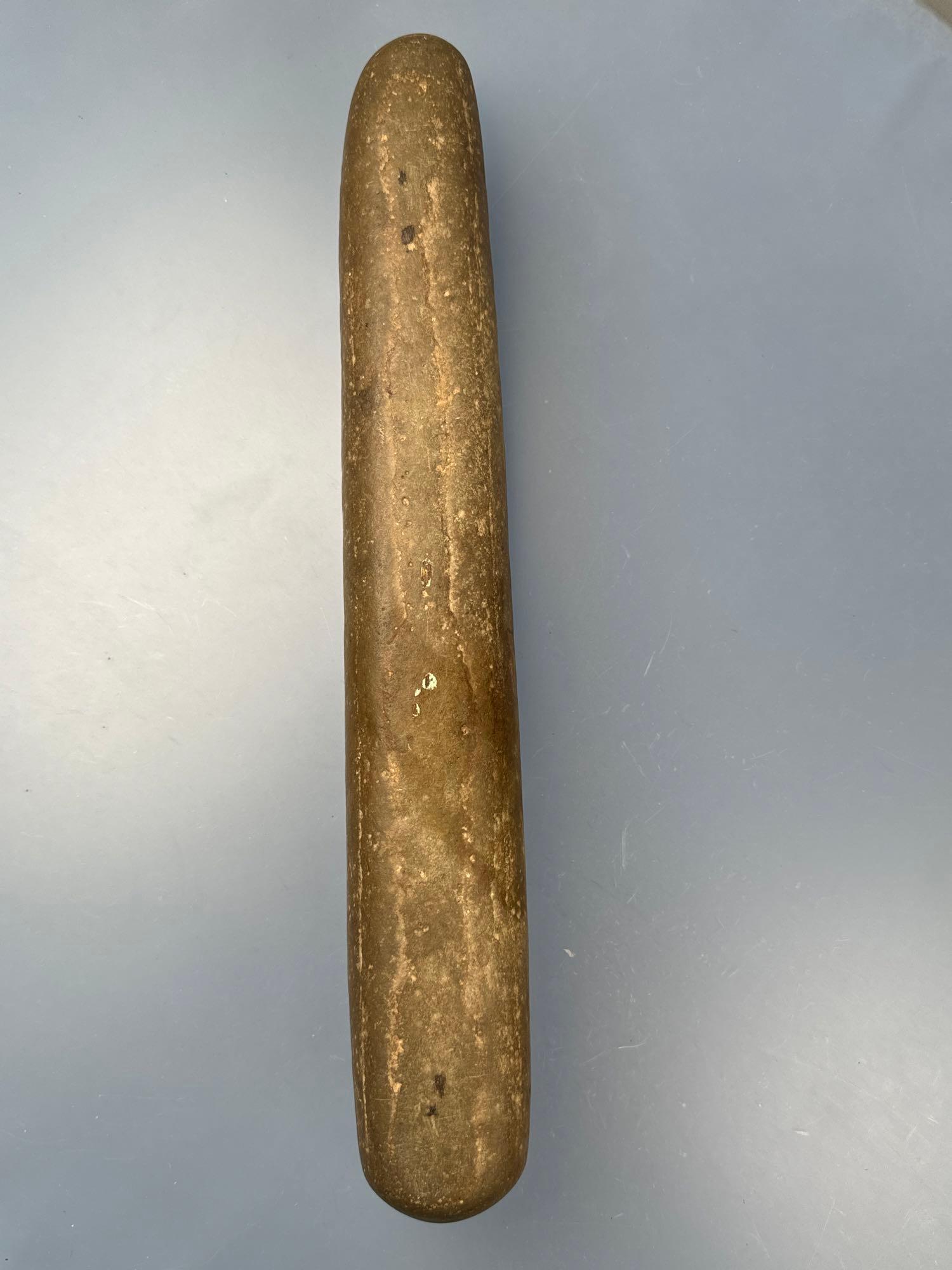 HUGE 16 1/4" Polished Pestle, Well-Made Example, Found near the Delaware River in Pennsylvania