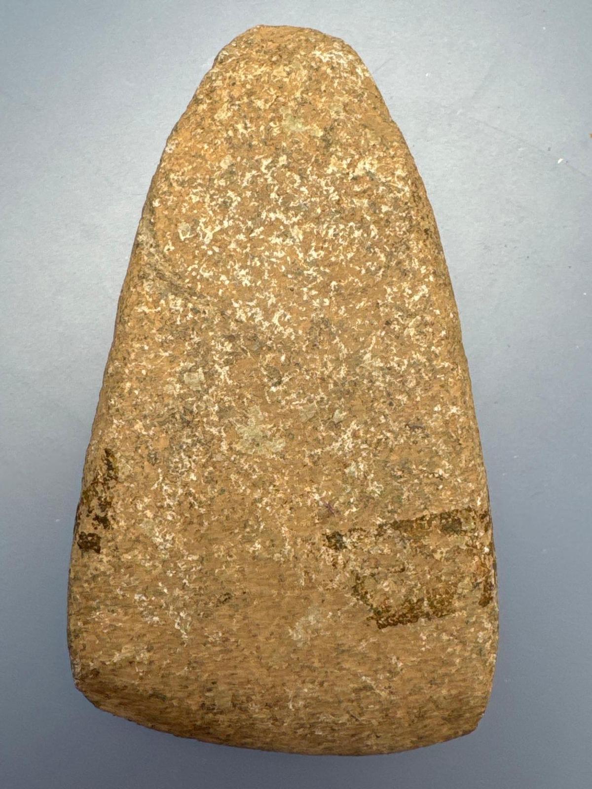 4 1/3" Hohokam Axe, 3/4 Groove, SITS ON END, Southwestern US