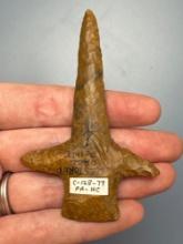 3 3/8" Jasper Cruciform Drill, RESTORED Tip, Ex: Mumbauer Collection of Montgomery Co., PA, Ex: Walt