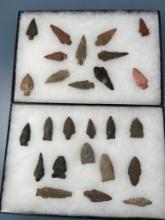 Lot of 26 Various Points, Mainly Found in New Jersey However Several From Midwest Noted, Longest is