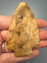 Larger 3" Flint Ridge Hopewell Point, Found in Wayne Co., Ohio
