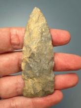 2 13/16" Onondaga Chert Meadowood, Thin, Found in New York, Ex: Dave Summers Collection