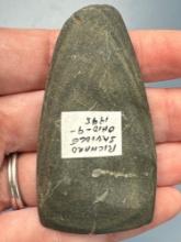 2 1/2" Miniature Banded Slate Celt, Found in Ohio, Purchased from Dick Savidge in 1998, Ex: Walt Pod