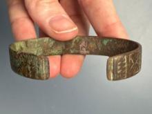 Impressive Bronze Bracelet, Roman/Medieval, Measures 2 1/2"