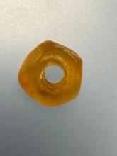 Nice 3/8" Amber Russian Faceted Bead, Found in Pennsylvania (non-site specific), Nice Example!