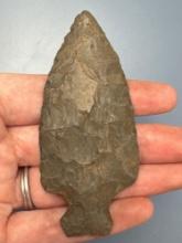 3 3/8" Esopus Chert Transitional Point, Likely Fishtail however small nick to ear noted, Found in Ne