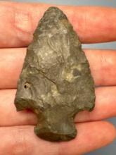 2 1/8" Stem Point, Onondaga Chert, Found in New York, Ex: Dave Summers Collection