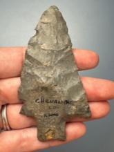 3 3/8" Genesee Point, Found in Chenango Co., New York, Ex: Dave Summers Collection